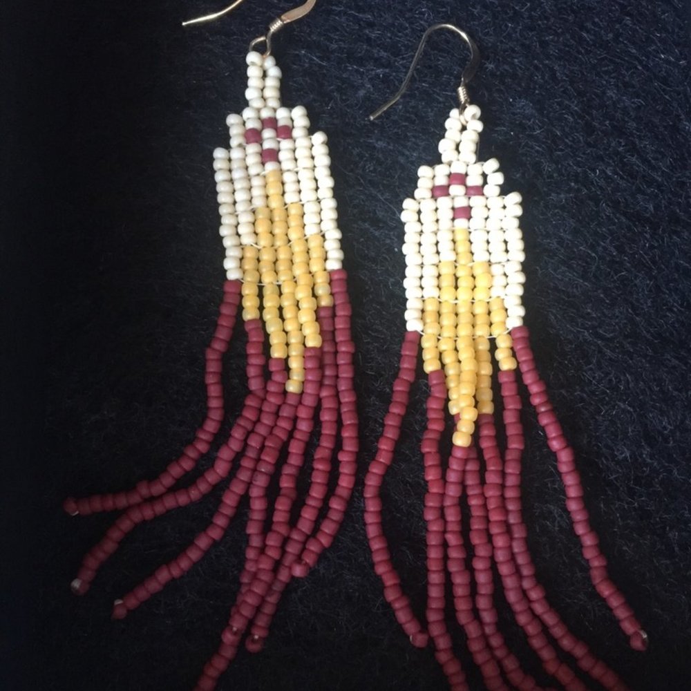 Beaded Fringe Earrings